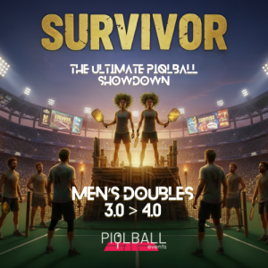 PIQLBALL Survivor - Men's Doubles (3.0 > 4.0) (TW-Apr26)