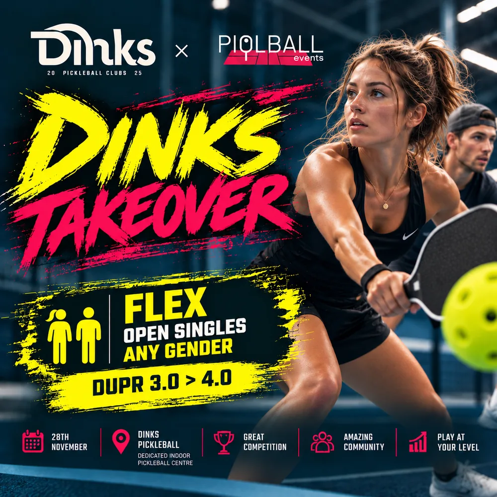 Flex SINGLES (Any Gender DUPR 3.0 > 4.0) (DE26)